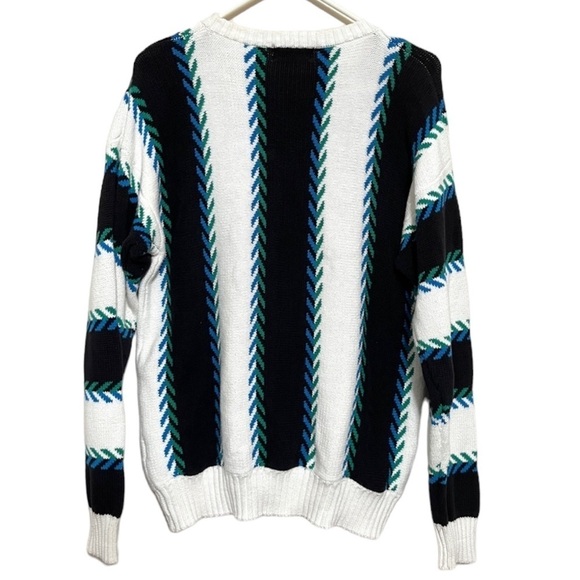 Vintage 80’s Arrow Criterion Striped 100% Cotton Men’s Sweater Sz. M - Picture 3 of 13